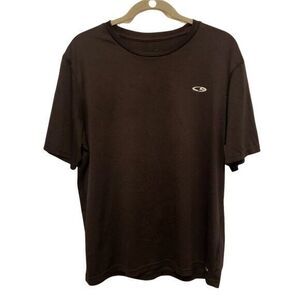 Champion Mens Sz L Black  Solid Short Sleeve Round Neck T-shirt